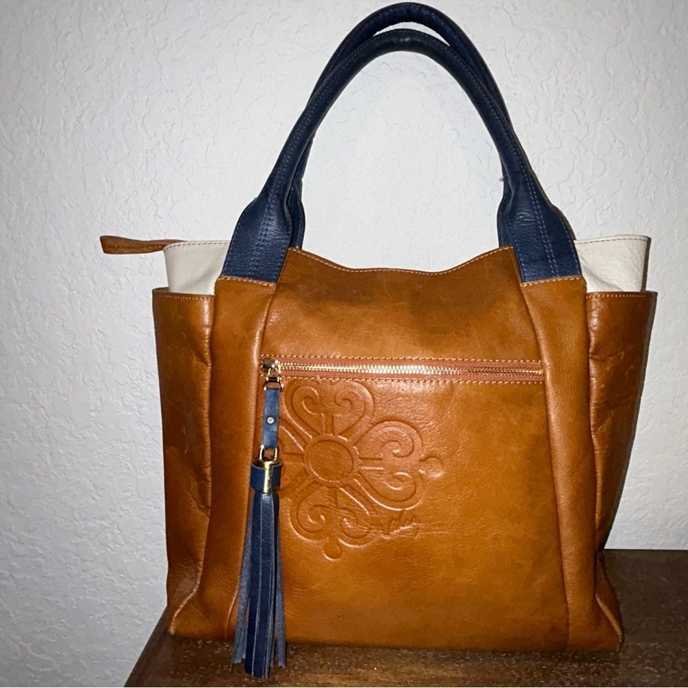 Velez Cueros Natural Bovine Leather Tote Purse Bag
